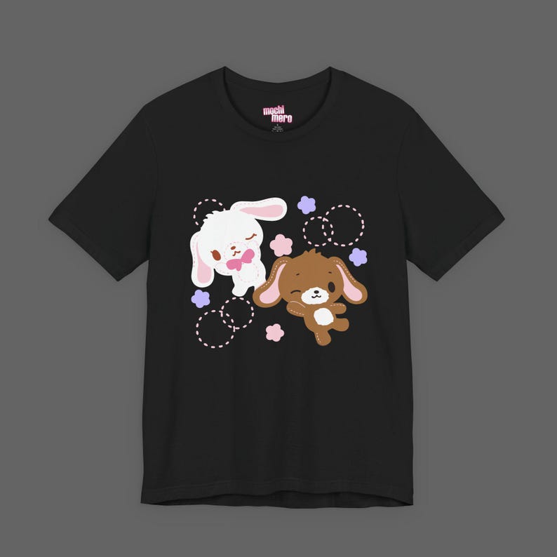 SugarBunnies Shirousa Kurousa Tee - Cutecore Jojifuku Shirt - Pinkcore Kawaii Sanrio T-shirt - Anime Hello Kitty Tshirt image 3