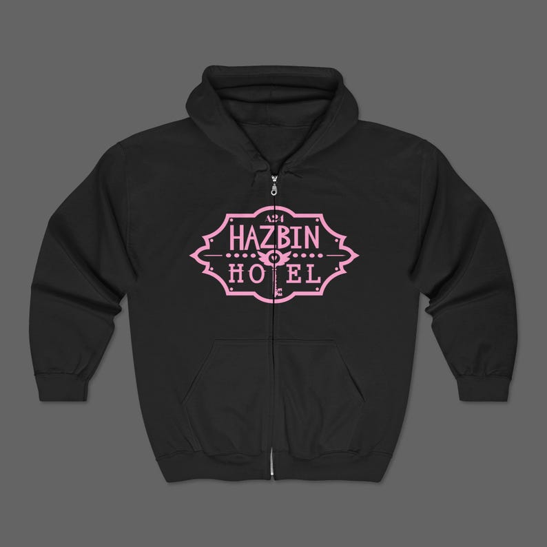 Sudadera con capucha y cremallera de Hazbin Hotel - Sudadera de manga larga con polvo de ángel y pepitas de grasa - Camiseta de dibujos animados para adultos Helluva Boss imagen 1