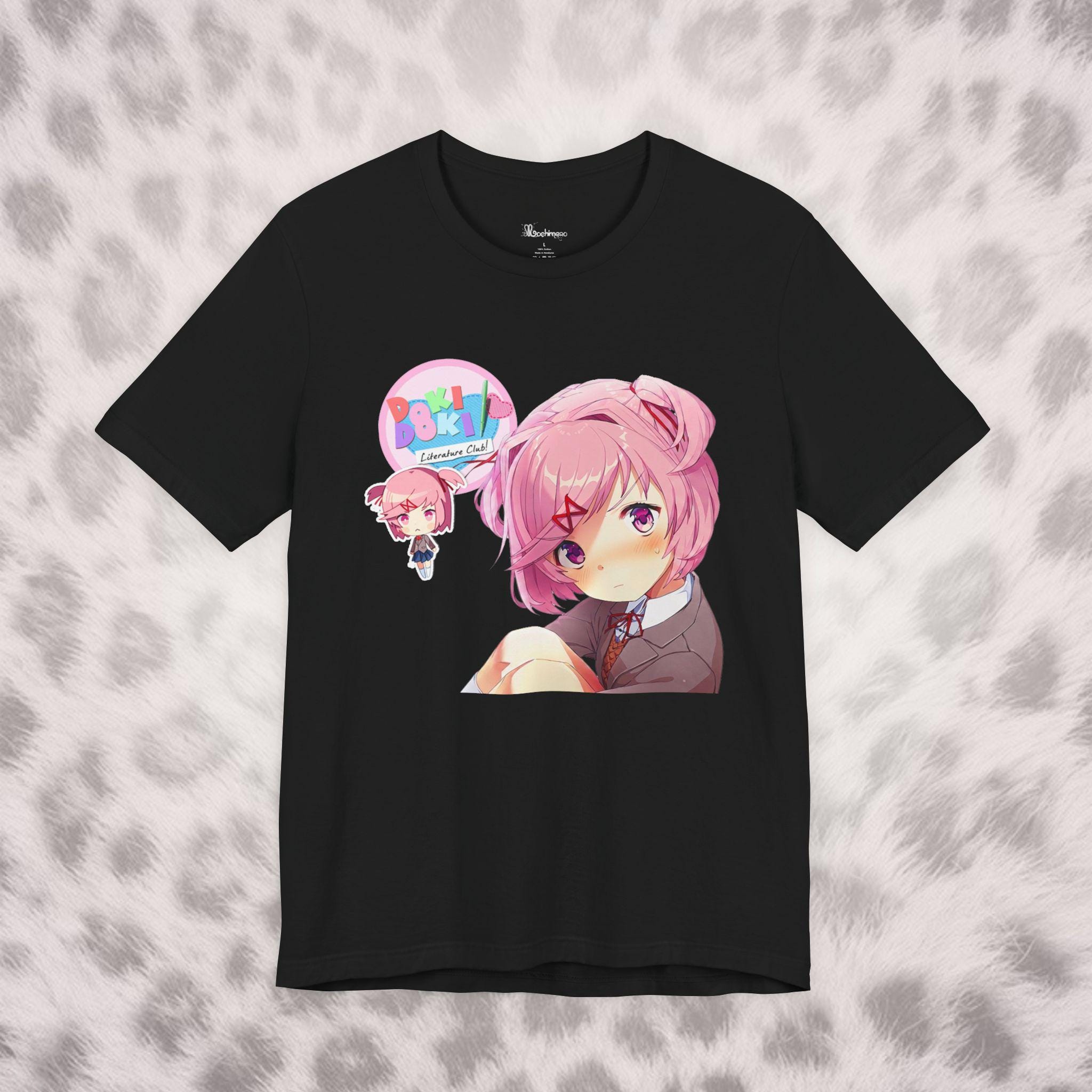 ドキドキ文芸部 DDLC ナツキ Tシャツ Mサイズ kaomoji ホワイト Doki