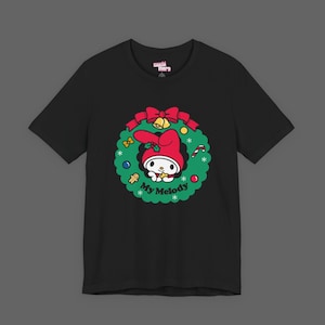 My Melody Xmas Tee - Christmas Holiday Gift For Sanrio Fans - Cutecore Y2K Graphic T-shirt - Hello Kitty Merry Christmas Shirt image 2
