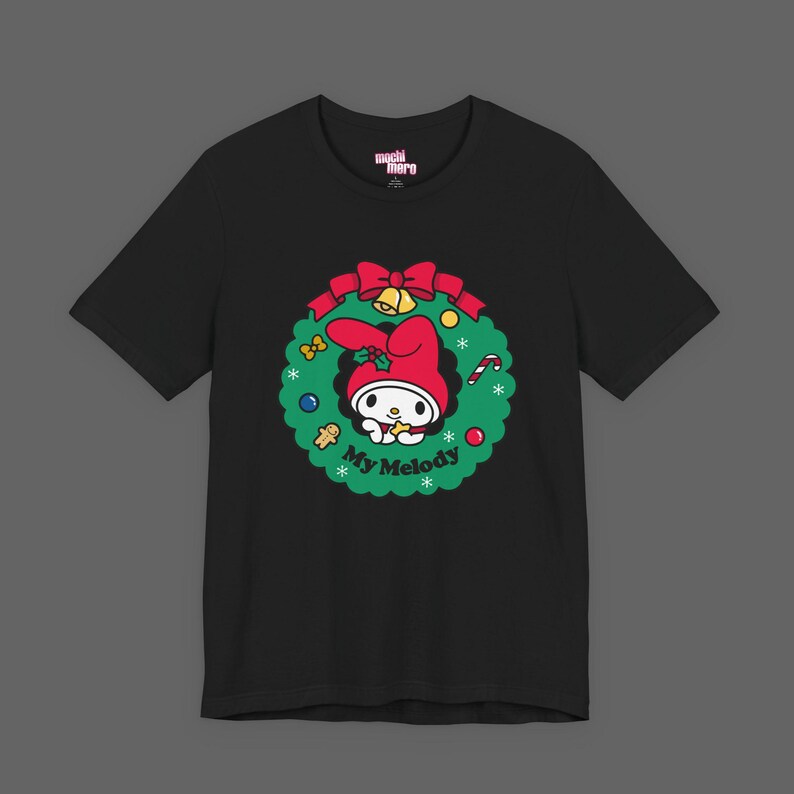 My Melody Xmas Tee - Christmas Holiday Gift For Sanrio Fans - Cutecore Y2K Graphic T-shirt - Hello Kitty Merry Christmas Shirt image 2