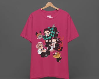 Tanjiro Inosuke Nezuko Sanemi Zenitsu Tee - Hashira Anime T-shirt - Demon Slayer Girls Tshirt - Kimetsu no yaiba Infinity Castle Shirt