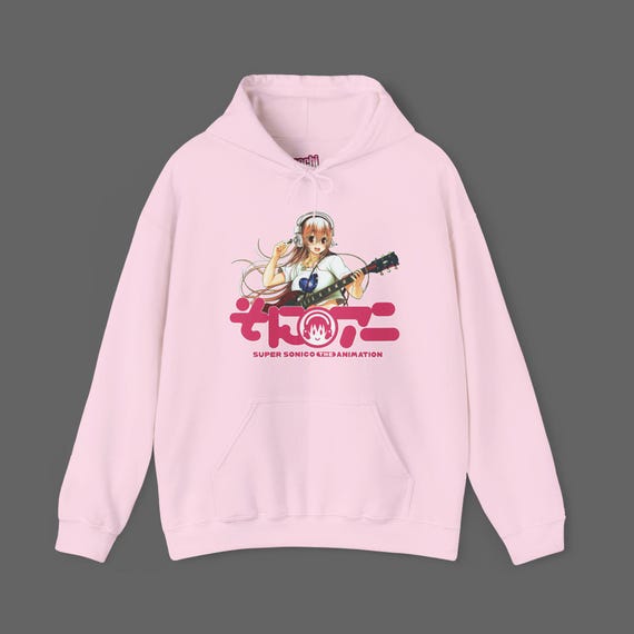 Kawaii Anime Super Sonico Guitar Cutecore Hoodie - Pinkcore Jojifuku  Fashion Unisex Long Sleeve Shirt, Super Pochacco Sweatshirt - Etsy