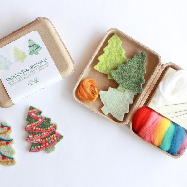 Felt Christmas Tree Mini Felting Kit: Kid-Friendly Holiday Craft