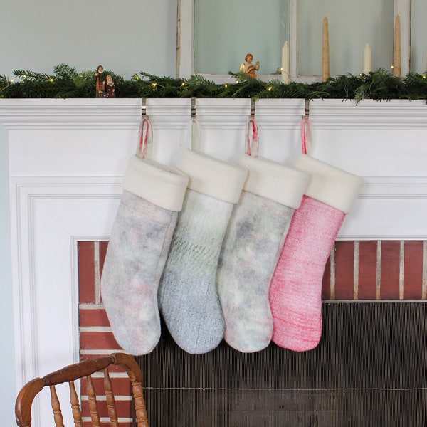 Wool Felted Christmas Stockings Etsy