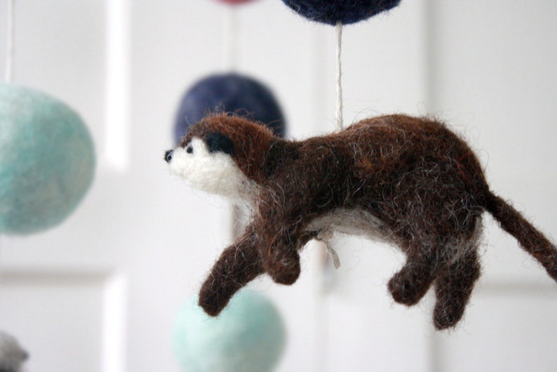 Otter Mobile Baby Mobile Animal Mobile Unique Nursery Etsy