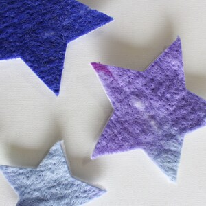 100% Wool Felt Stars, Small Batch Craft Felt, Gradient Rainbow toned Star Shapes in 3 sizes, Colorful Die Cut Natural Crafting Stars image 6