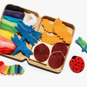 Bugs Felting Kit, DIY Garland or Ornaments