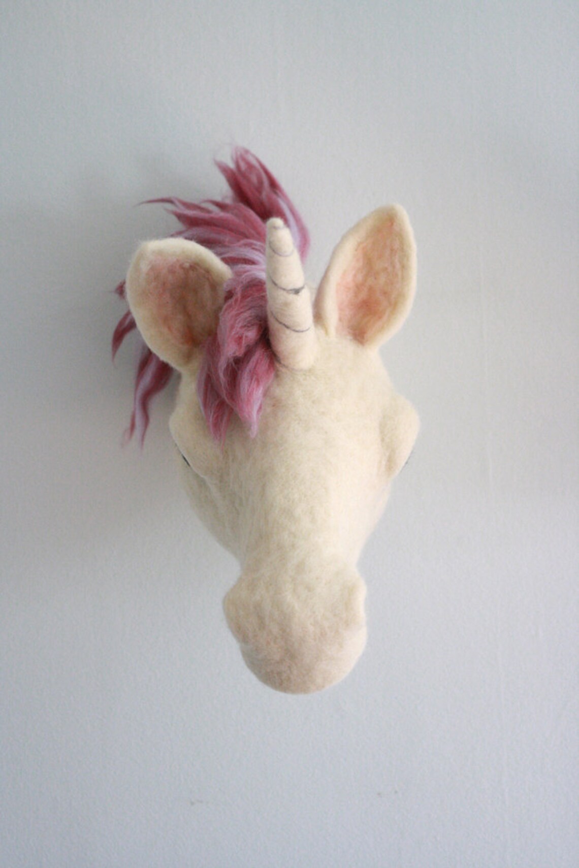 Unicorn Wall Mount Mulberry Purple Mane Unicorn Wall Hanging Etsy