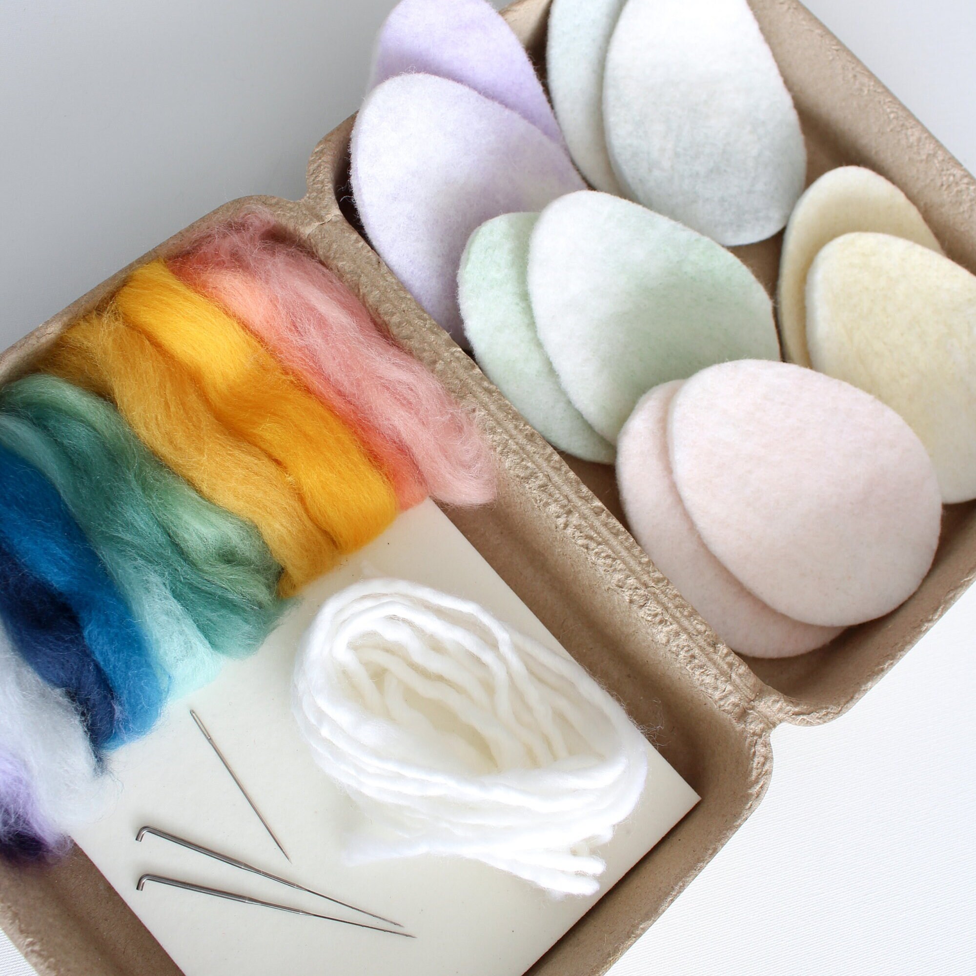 Auirshiky Kit DIY Œufs De Pâques En Feutre – Autocollants, Strass, Fleurs, Pompons – Décoration Créative Pour Enfants – Cadeau Festif