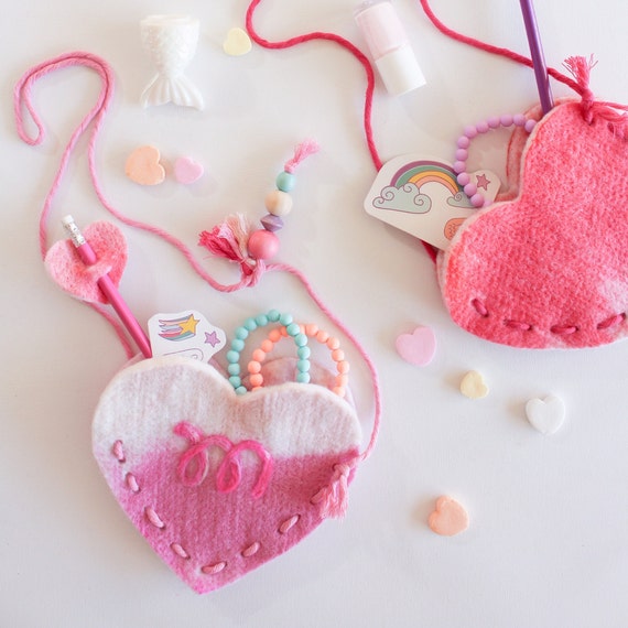 DIY crafts for girls | How to make bag | DIY HEART PURSE BAG no sew -  YouTube
