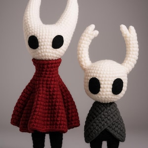 Hollow Knight & Hornet Crochet Amigurumi Pattern (Digital PDF)