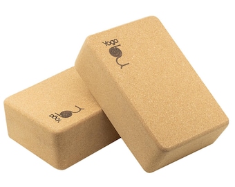 Kork Yoga Blöcke - 2er Set - Umweltfreundliche Übung
