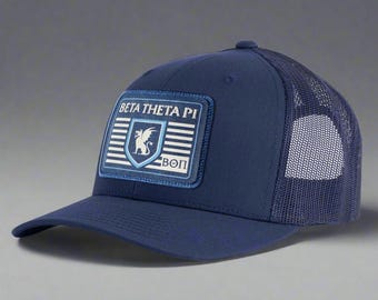 PHI GAMMA DELTA 6-panel Frat Hat, Snapback Trucker Black - Etsy display picture 2