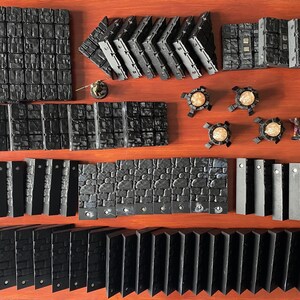 Modular Magnetic Dungeon Tiles Bundle 7 | Unpainted Scatter Terrain Set for TTRPG | 3D Printed Map Accessories Gift for Gamers