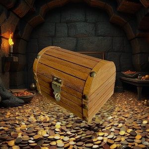 dnd prop ideal gift for gamer 5e dungeons and dragons treasure chest storage coins rpg accessories cosplay d and d accessories