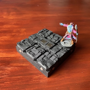 Light up floor tile 3 x 3 DND tiles modular design magnetic tiles accessories stone effect unpainted rpg tiles leds