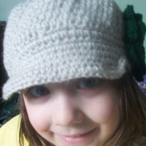 Holiday Girl Hat Baby Hat Newsboy Hat with Flower Unisex image 5