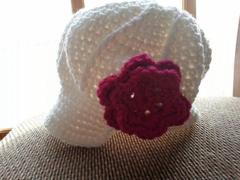 Holiday Girl Hat Baby Hat Newsboy Hat with Flower Unisex image 3