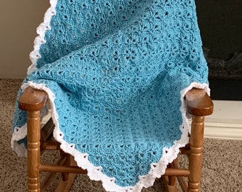 Iced blue baby blanket blue baby blanket