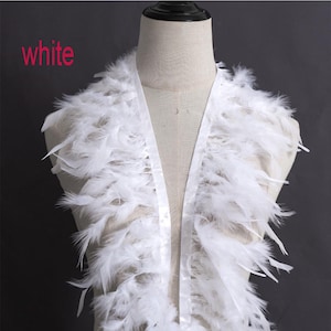 Franje kalkoenveren 20 meter 5&quot;(12-15 cm) Trimmen Kwasten voor het maken van jurken Modevak Fascinators Ambachten Home Decor