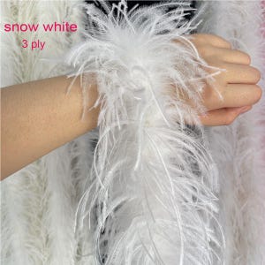 1-3ply 2 yards Ostrich Feather Boa black&white for Decoration Accessory and Fashion Design stage performance Costume Design