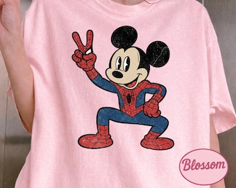 Disney Superhero Mickey Spider Shirt Comfort Colors Shirt Mickey Spidey Shirt Kids Mickey Mouse Shirt Toddler Shirt Disney Sweatshirts
