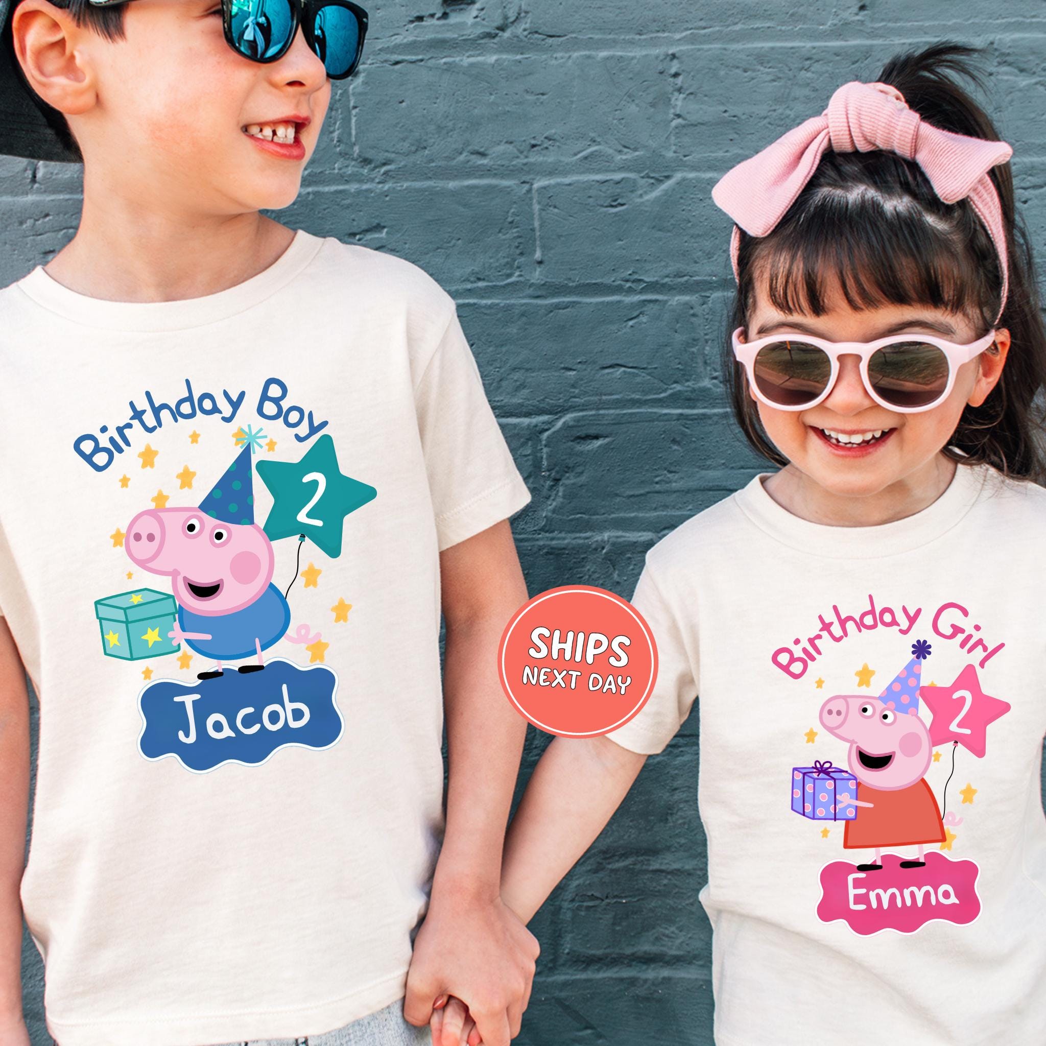 Custom Pig Birthday Shirt Personalized Pig Birthday Girl Shirt Birthday Boy Shirt Kids Birthday Shirt Toddler Matching Shirt Birthday Party