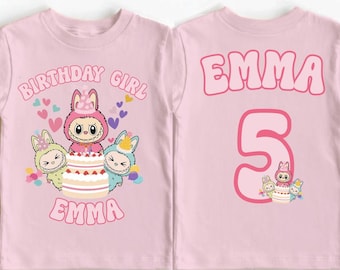 Camiseta de muñeca de cumpleaños personalizada para niña, camiseta de muñeca de cumpleaños para niña, camiseta de muñeca de juguete de cumpleaños personalizada de moda para niñas, camiseta de fiesta de cumpleaños familiar