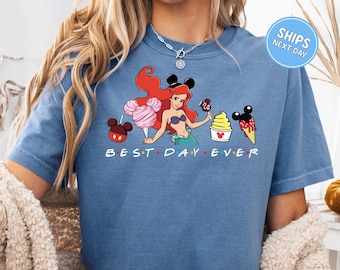 Disney Princess Shirt | Comfort Colors Ariel Disney Tshirt | Little Mermaid Princess Graphic | Disney Park Vacation Gift Disneyland Trip