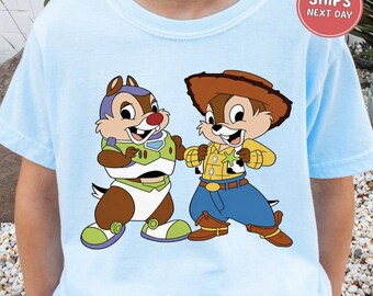 Camiseta de Toy Story con Chip y Dale, camiseta de Disney, camiseta de Toy Story para niños pequeños, camisetas de Chip y Dale para el viaje a Disney, camisetas divertidas de Toy Story, body para bebé.