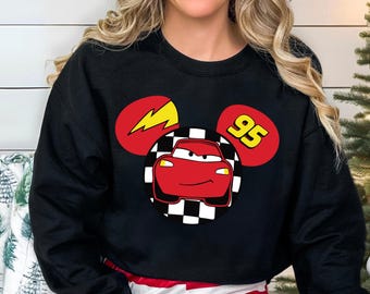 Disneyland Mcqueen Sweatshirt Cute Christmas Sweatshirt Very Merry Christmas Party Sweatshirt Christmas Gift Sweatshirt Candy Sweatshirt