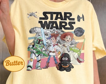 Disney Star Wars Toy Story Shirt Comfort Colors Star Wars Shirt Retro Disneyland Vacation Shirt Toy Story Jedi Yoda Disney Shirt Toddler