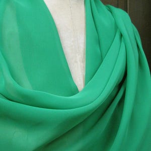 Green Chiffon Sheer Shawl Wrap