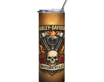 Skull Engine Motorcycles Tumbler | 20oz Stainless Steel Tumbler