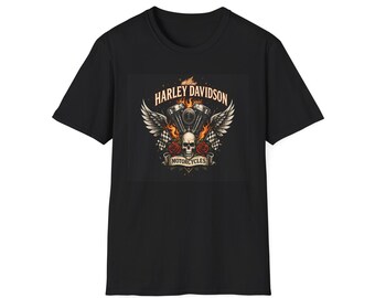 Motorcycle Skull Wings T-Shirt | Motorcycle Biker