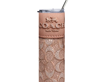 Realistic Looking C Signature Pattern Print, Stainless Steel Tumbler | 20oz
