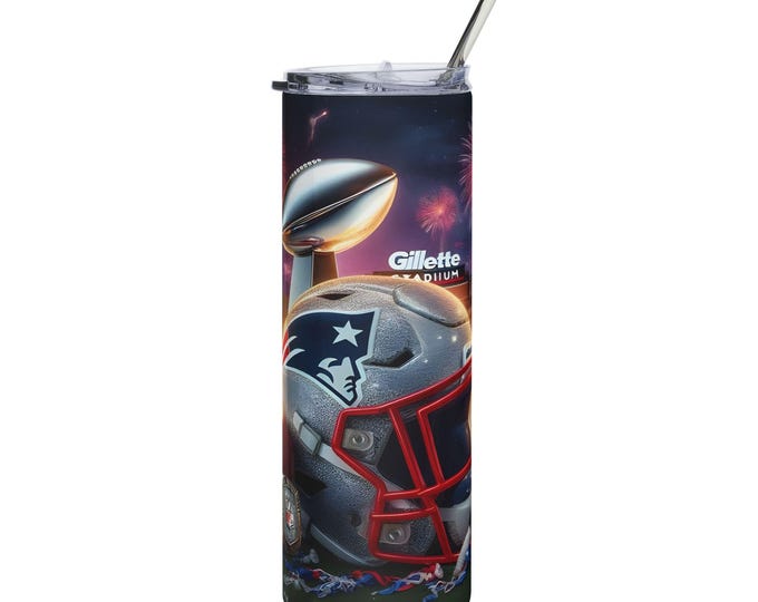 Featured listing image: Patriotic Football Helmet Tumbler | 20oz Stainless Steel