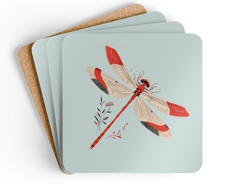 Botanical Insect Coaster Set | Entomology Art Gift Set