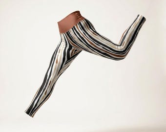 Earthy Abstract Leggings | High Waisted Yoga Leggings