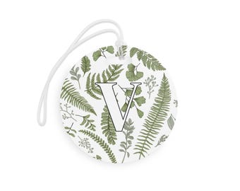 Botanical Luggage Tags Green Forrest Ferns Tag for Travel Baggage Labels Suitcase ID Holder Loss Prevention