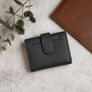 Pop-Up Card Holder Wallet, Genuine Leather Unisex — Slim Automatic Front Pocket Wallet, Gift for Dad