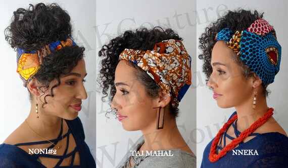 Satin Lined Wide Headband Wrap Pineapple Messy Bun Wrap Ankara Etsy