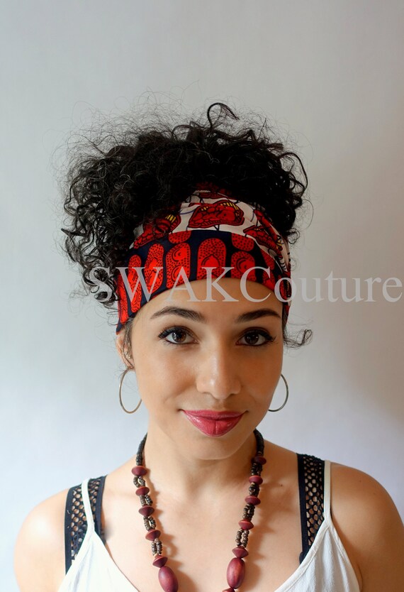 Satin Lined Wide Headband Wrap Pineapple Messy Bun Wrap Ankara Etsy