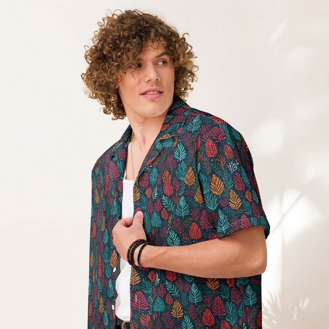 Women's Abstract Teal Wave Print UPF50+ Button Shirt main image 1