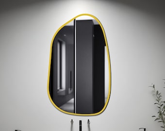 Wiggle Yellow Wall Mirror – Stylish Abstract Design for Bedrooms, Living Rooms & Statement Hallways