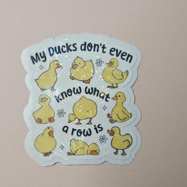 Sticker « Mes canards ne savent même pas ce qu'est une rangée » – Sticker canard drôle