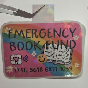 Emergency Book Fund Magnetic Bookmark-Cute Reader Accessory, Bookish Stationer