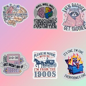 Sticker Combined Personalized Sticker Bundle - Mix & Match Any 5 Stickers From My Shop ...