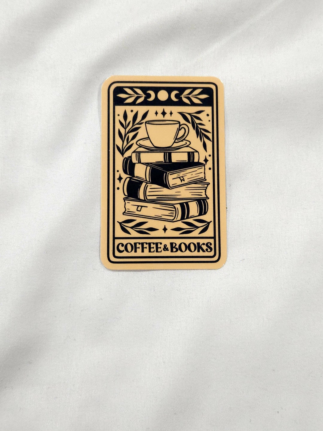 Minimalist Books & Coffee Sticker – Book Lover Gift, Cozy Bookish Decor ...